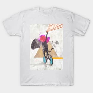 Rainbow child riding a bike T-Shirt